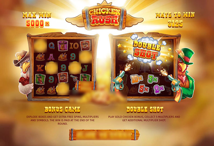 Меню выбора ставки и активации автоповтора в Chicken Rush