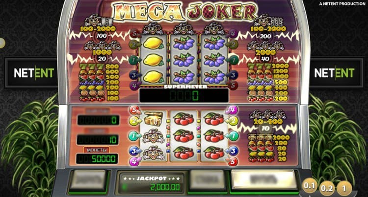 Игровой экран Mega Joker с активным режимом Supermeter на верхнем поле