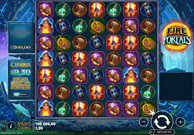 Магические символы в слоте Fire Portals