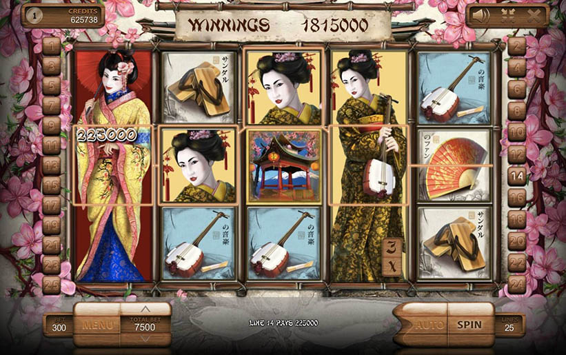 Игровое поле слота Geisha