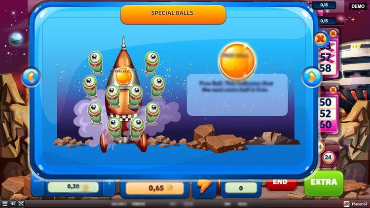 Зеленые инопланетяне с антеннами предлагают игроку выбрать дополнительный шар