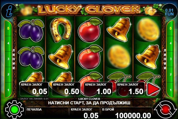 Игровое поле слота Lucky Clover