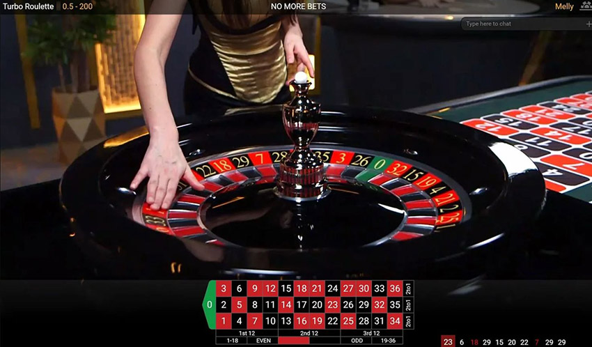 Интерфейс игры в live рулетку с живым дилером и полем для ставок