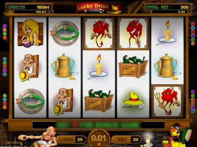 Интерфейс игрового автомата Lucky Drink