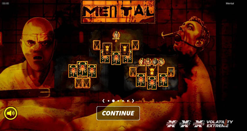 Главный экран Mental с мрачной атмосферой больницы