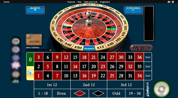 Игровое поле Diamond Bet Roulette с бриллиантовыми ставками