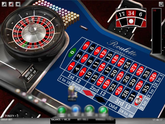 Колесо европейской рулетки Roulette Silver крупным планом с делениями и серебристым дизайном