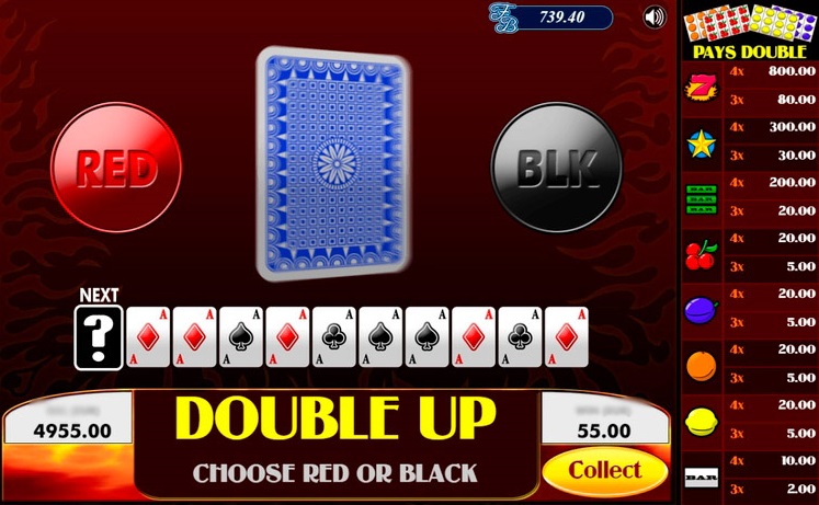 Игра на удвоение в слоте Супер семерка